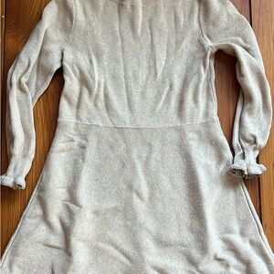 Crew cuts gold dress